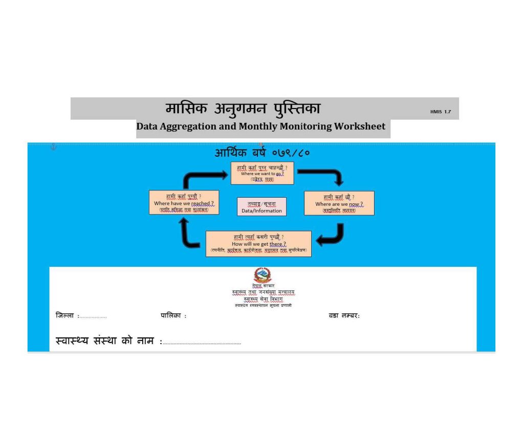 HMIS 1.7- Monthly Monitoring Sheet- Basic Health Facility (मासिक अनुगमन पुस्तिका-आधारभूत स्वास्थ्य संस्था)