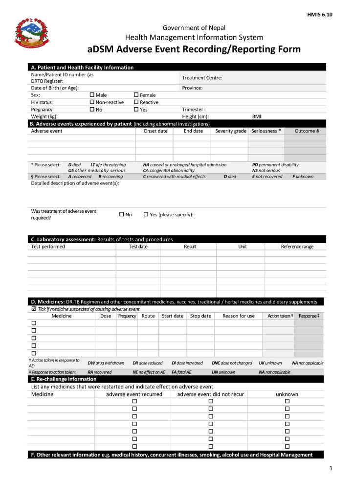 aDSM Adverse Event Recording and Reporting Form_Page_1