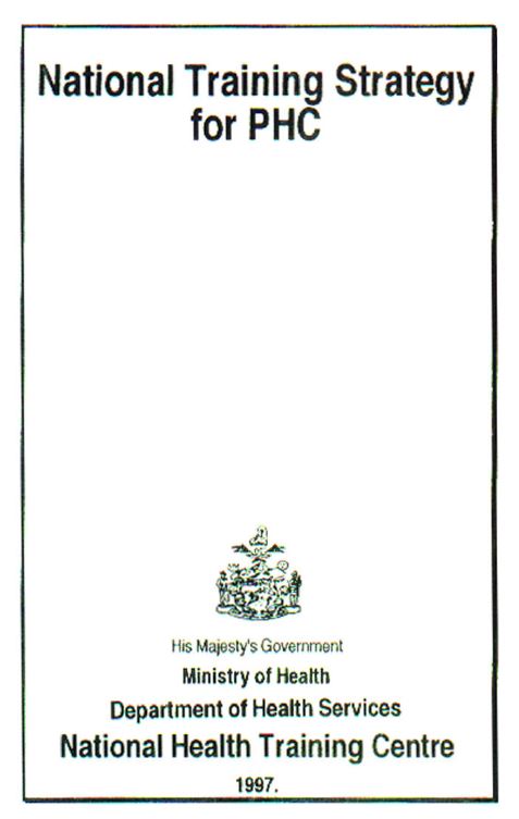 National Training Strategy for PHC